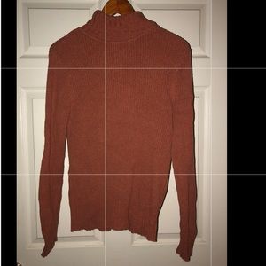 Burnt orange turtleneck